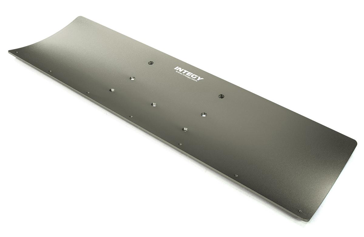 C27061GREY Alloy Machined 500mm Snowplow Main Plate for Yeti XL, 1/10 Summit & E-Maxx - Image 1