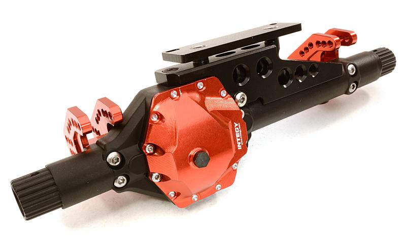 C27091BLACKRED Metal Rear Axle Housing Kit for Axial 1/10 Wraith 2.2 & RR10 Bomber 4WD - Image 1
