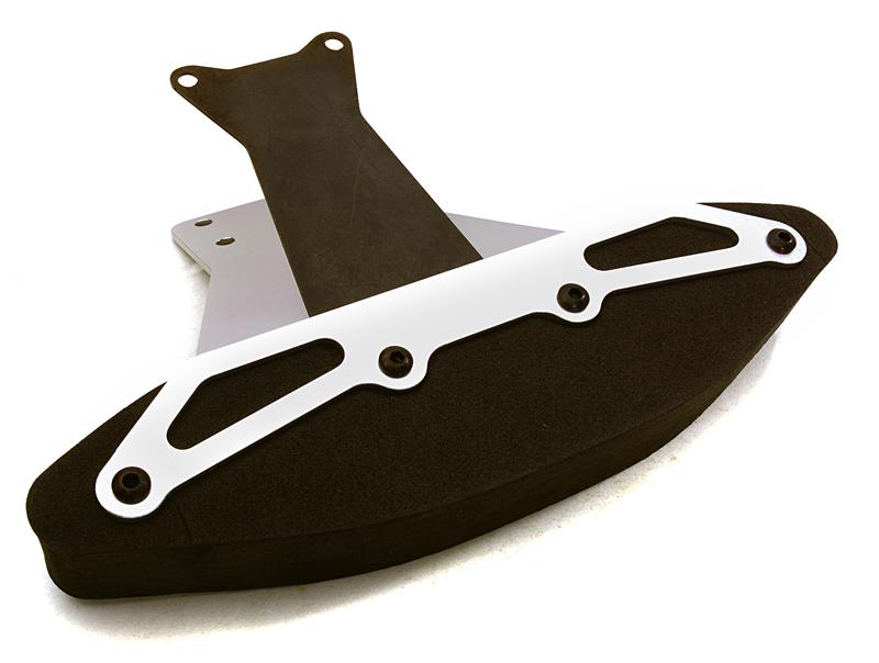 C27102SILVER Front Bumper w/ Foam for Traxxas 1/10 Rustler 2WD, Bandit & Stampede 2WD 2735 - Image 1