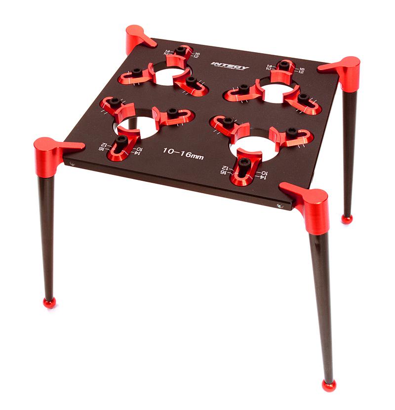 C27105RED Team Workstation & Shock Rebuild Stand for Shock Size 10mm-16mm - Image 1