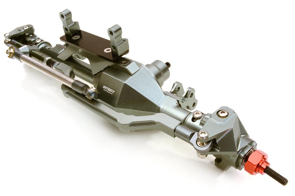 C27112GUN Billet Machined Complete Front Axle Assembly for Axial 1/10 RR10 Bomber 4WD - Image 1