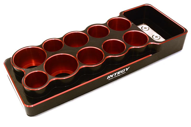 C27122RED Universal 10 Slots Tool Base 14, 16, 18 & 22mm w/ Magnetic Tray - Image 1