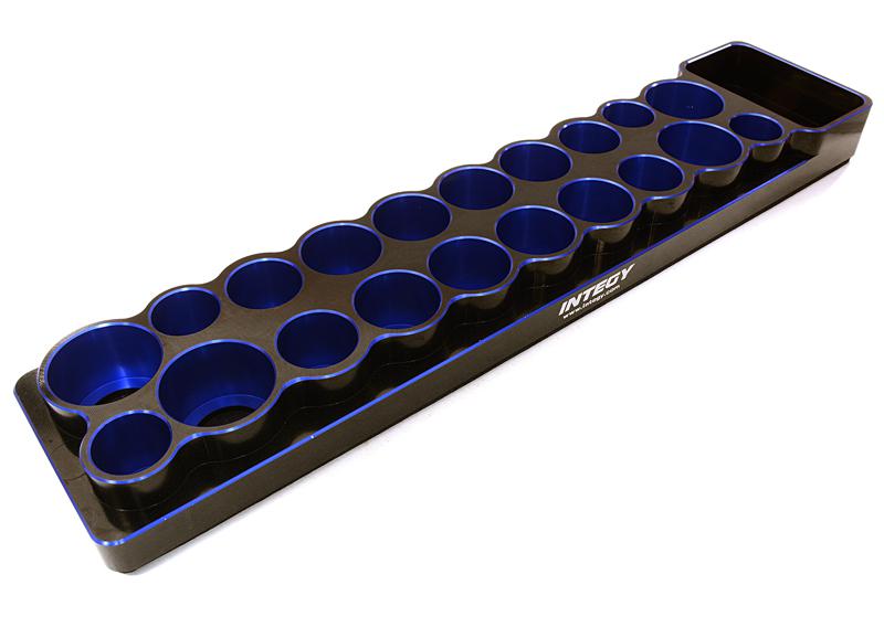 C27123BLUE Universal 20 Slots Tool Base 14, 16, 18 & 22mm w/ Magnetic Tray - Image 1