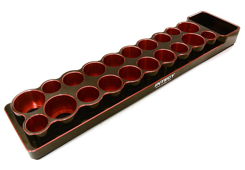 C27123RED Universal 20 Slots Tool Base 14, 16, 18 & 22mm w/ Magnetic Tray - Image 1