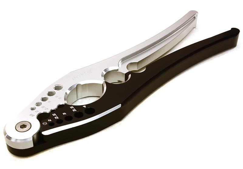 C27138BLACKSILVER Billet Machined Maintenance Shock Shaft Pliers - Image 1