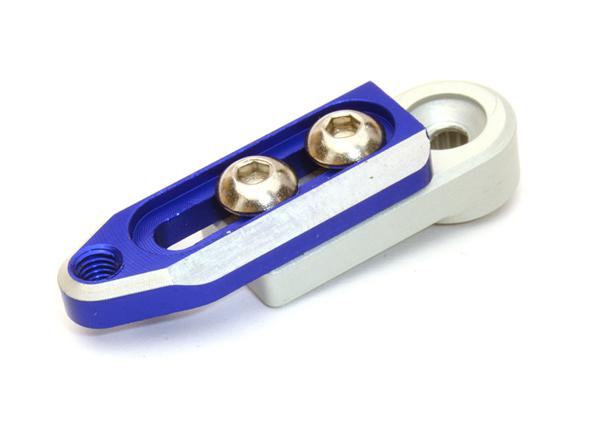 C27143BLUE Alloy Machined Adjustable length Servo Horn 23T for KO & JR Servo (r=20-27mm) - Image 1