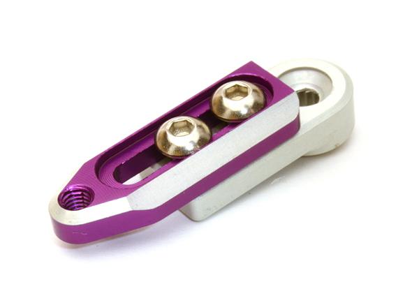 C27144PURPLE Alloy Machined Adjustable length Servo Horn 24T for Hitec Servo (r=20-27mm) - Image 1