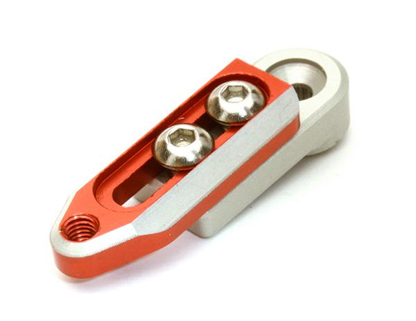 C27144RED Alloy Machined Adjustable length Servo Horn 24T for Hitec Servo (r=20-27mm) - Image 1