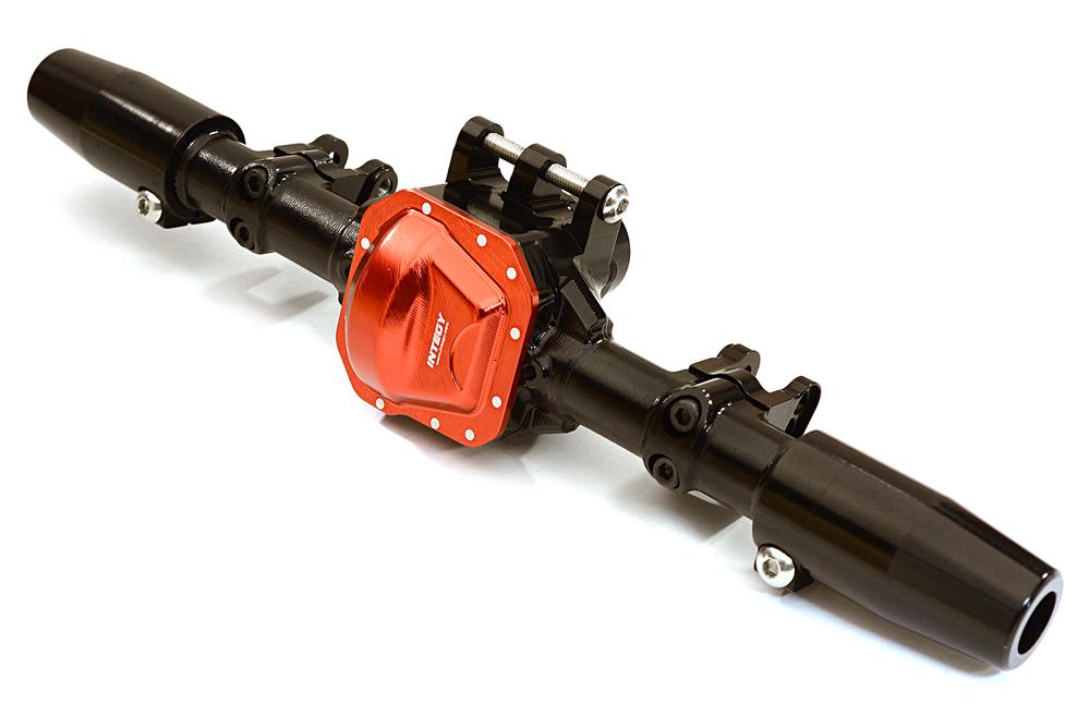 C27153BLACKRED Billet Machined Complete Rear Axle Housing Assembly for Axial SCX10 II 90046 - Image 1