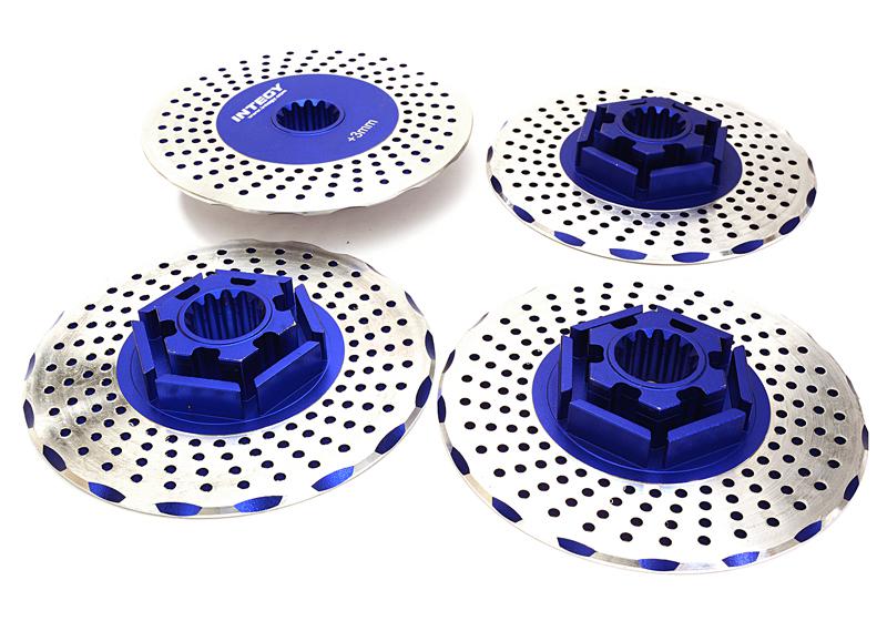 C27177BLUE Realistic Alloy Brake Disc Set for Traxxas X-Maxx 4X4 7756 - Image 1