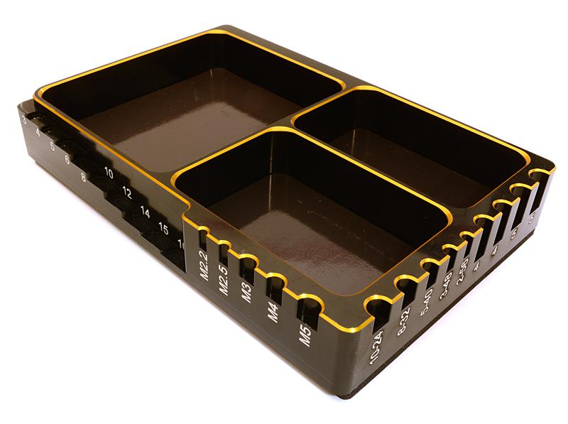 C27181GOLD Universal Workbench Organizer 120x80x20mm Workstation Tray - Image 1