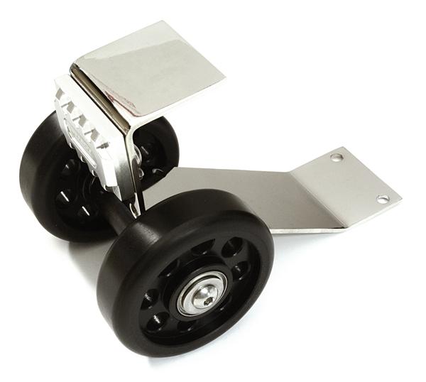 C27190SILVER Metal Machined Wheelie Bar Kit for Traxxas X-Maxx 4X4 - Image 1