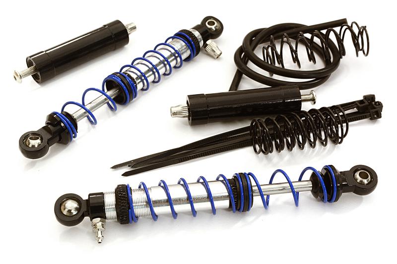 C27226BLACK Realistic 72mm Off-Road Shocks w/ Remote Reservoirs for 1/10 Scale Crawler - Image 1