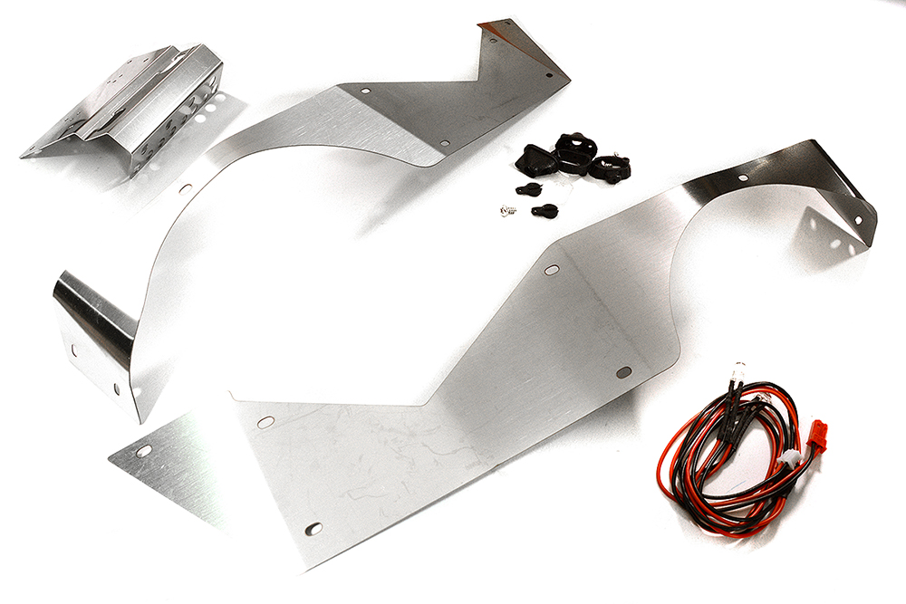 C27233 Metal Side Plates & Front Protection Guard w/ LED Lights for 1/10 Wraith 2.2 - Image 1