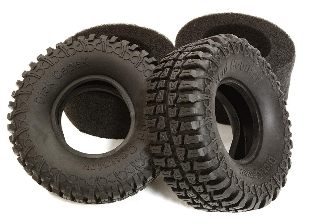 C27245 1.9 Size Rock Crawler Tire (2) Set for 1/10 Scale D90, TF2 & SCX-10 - Image 1