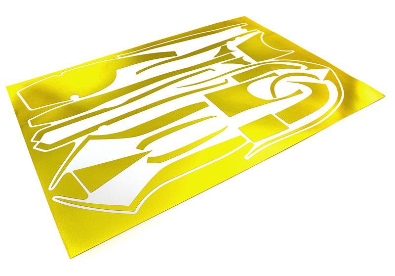 C27264GOLD Scratch Resistance Sticker Set Decal for Traxxas 6507 TQi 2.4GHz 4CH Controller - Image 1