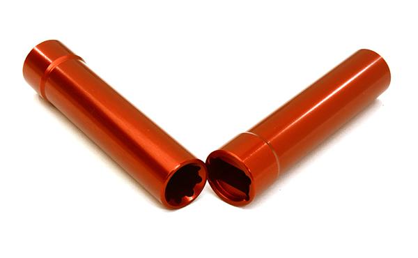 C27299RED Alloy Machined 55mm Center Drive Shaft Spline Tubes for Axial 1/10 Size Off-Road - Image 1