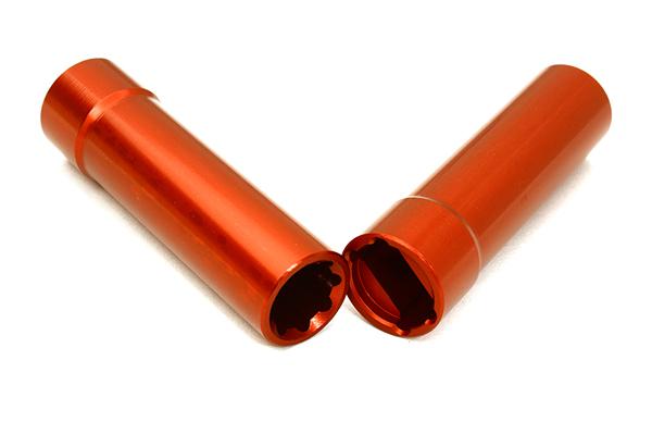 C27300RED Alloy Machined 45mm Center Drive Shaft Spline Tubes for Axial 1/10 Size Off-Road - Image 1
