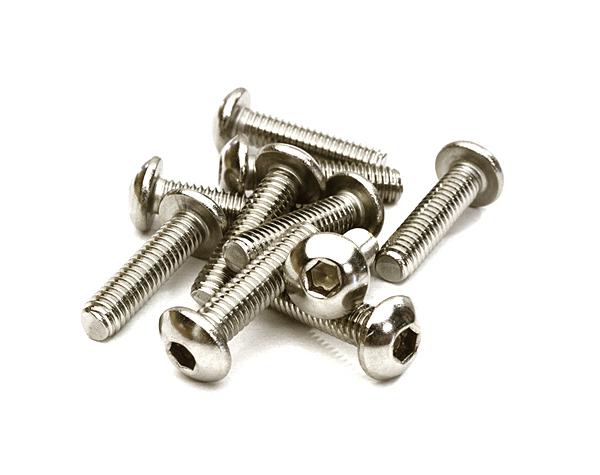 C27367 Steel 4 x 16mm Button Head Hex Screw (10) RC Hardware - Image 1