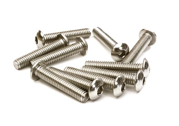 C27368 Steel 4 x 20mm Button Head Hex Screw (10) RC Hardware - Image 1