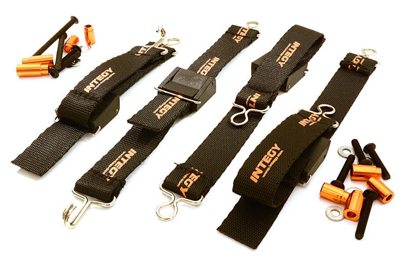 C27467ORANGE Suspension Travel Limiter Straps for Traxxas X-Maxx 4X4 - Image 1