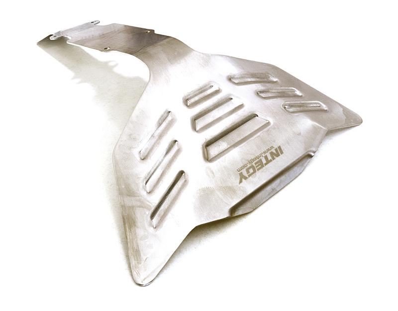 C27475SILVER Stainless Steel (Raw) Rear Skid Plate for Traxxas 1/10 E-Revo (-2017) & Summit - Image 1