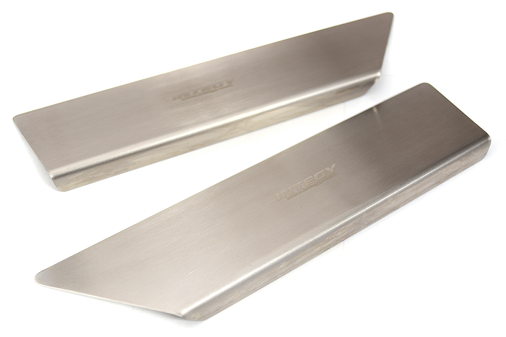 C27482SILVER Stainless Steel (Raw) Side Skid Plates for Traxxas 1/10 E-Maxx - Image 1