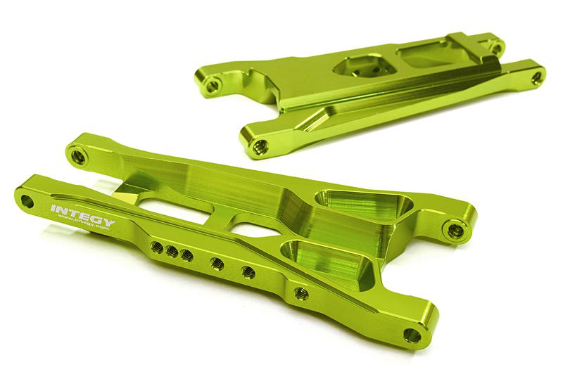 C27631GREEN Machined Alloy Rear Arms for Stampede, Rustler 2WD, Slash 4X4 & Bigfoot 6834 - Image 1