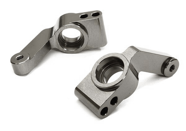 C27633GREY Alloy Rear Hub Carriers for Stampede 2WD, Rustler 2WD, Slash 2WD, Bigfoot 3752 - Image 1