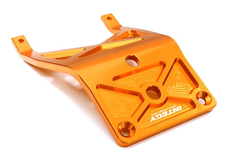 C27637ORANGE Billet Machined Alloy Front Skid Plate for 1/10 Stampede 2WD & Bigfoot 2WD Truck - Image 1