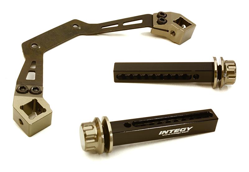 C27862GREY Extended Front Body Mount & Post Set for Traxxas Stampede 4X4 - Image 1
