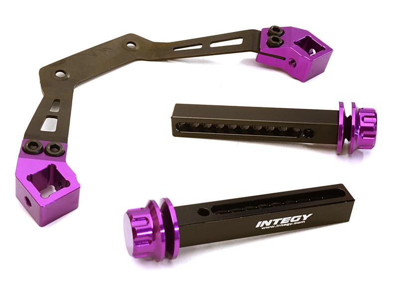 C27862PURPLE Extended Front Body Mount & Post Set for Traxxas Stampede 4X4 - Image 1