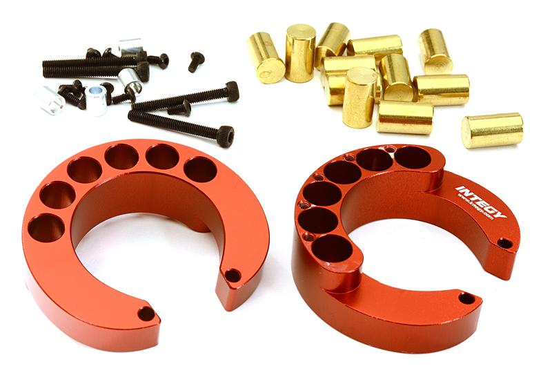 C27938RED Portal Axle Counterweight Add-On (2) for Traxxas TRX-4 Scale & Trail Crawler - Image 1
