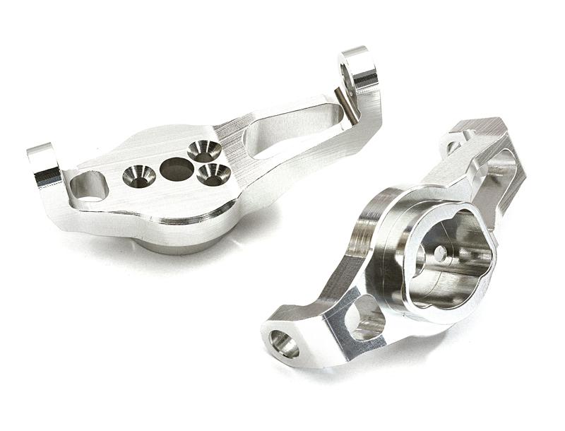 C27973SILVER Billet Machined Alloy Caster Blocks for Traxxas TRX-4 Scale & Trail Crawler - Image 1