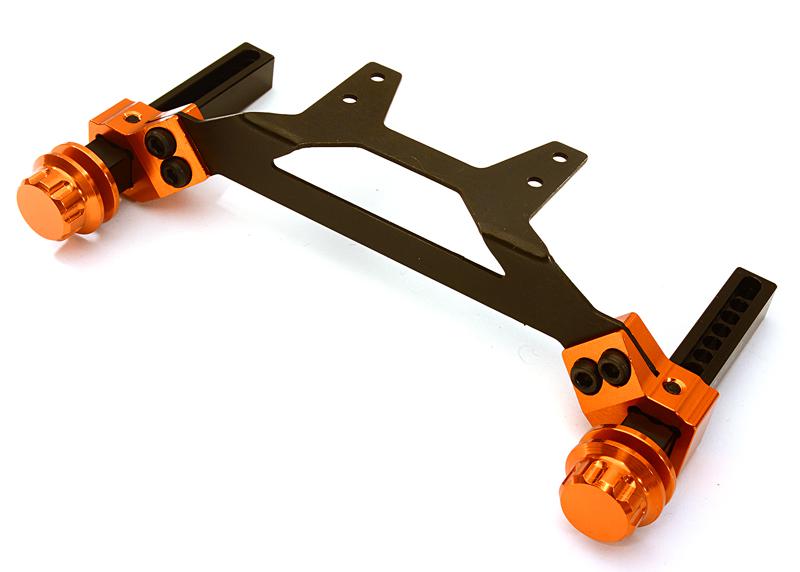 C27980ORANGE Extended Rear Body Mount & Post Set for Traxxas 1/10 Slash 2WD 1914R - Image 1