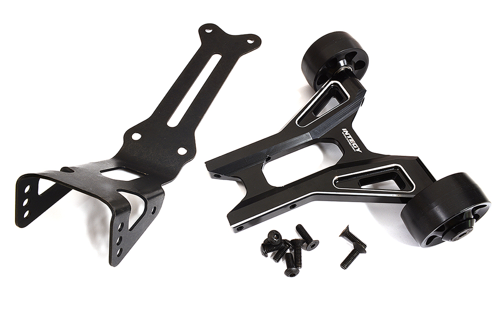 C27985BLACK Billet Machined Wheelie Bar Kit for Traxxas X-Maxx 4X4 - Image 1