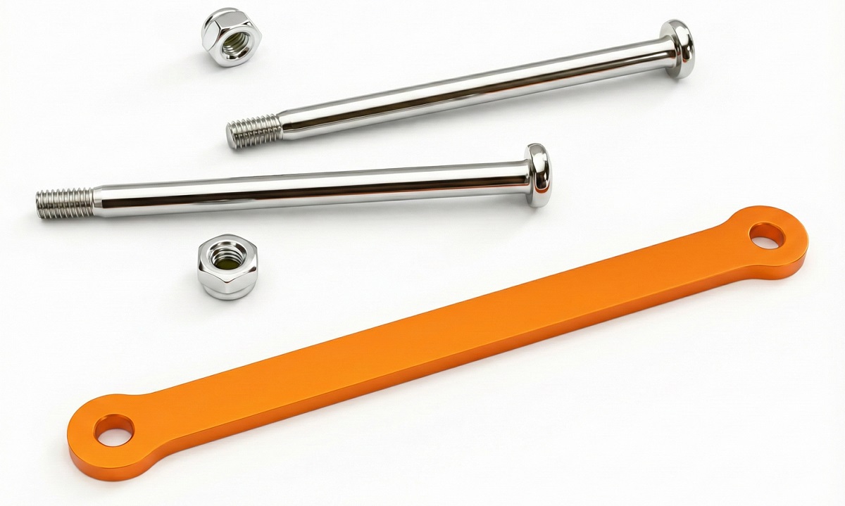 C27995ORANGE Billet Machined Arm Brace for Traxxas 1/10 Bigfoot 2WD Monster Truck - Image 1
