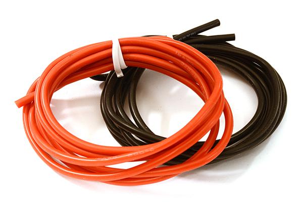 C28011 Flexible 18 AWG Gauge Silicone Wire 1m Set, 39in Black 39in Red - Image 1