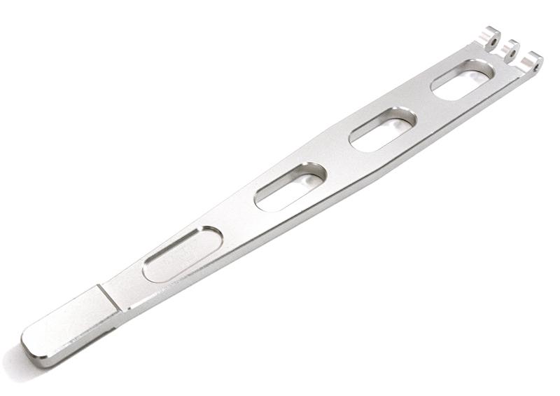 C28038SILVER Billet Machined Alloy Battery Plate for Traxxas 1/10 TRX-4 Crawler & 4-Tec 2.0 - Image 1