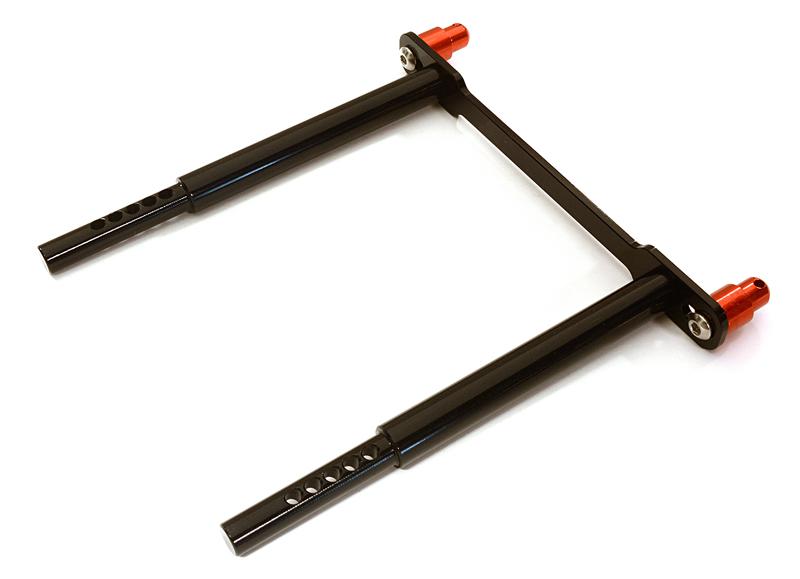 C28064BLACK Alloy 6mm Size Body Posts 71mm Apart, 90mm Across Mounting Holes & 107mm Tall - Image 1