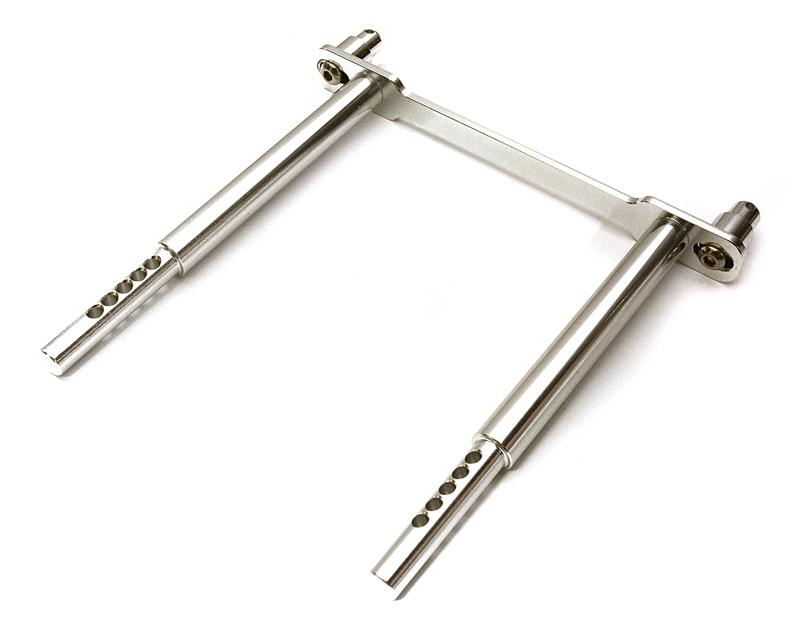 C28064SILVER Alloy 6mm Size Body Posts 71mm Apart, 90mm Across Mounting Holes & 107mm Tall - Image 1