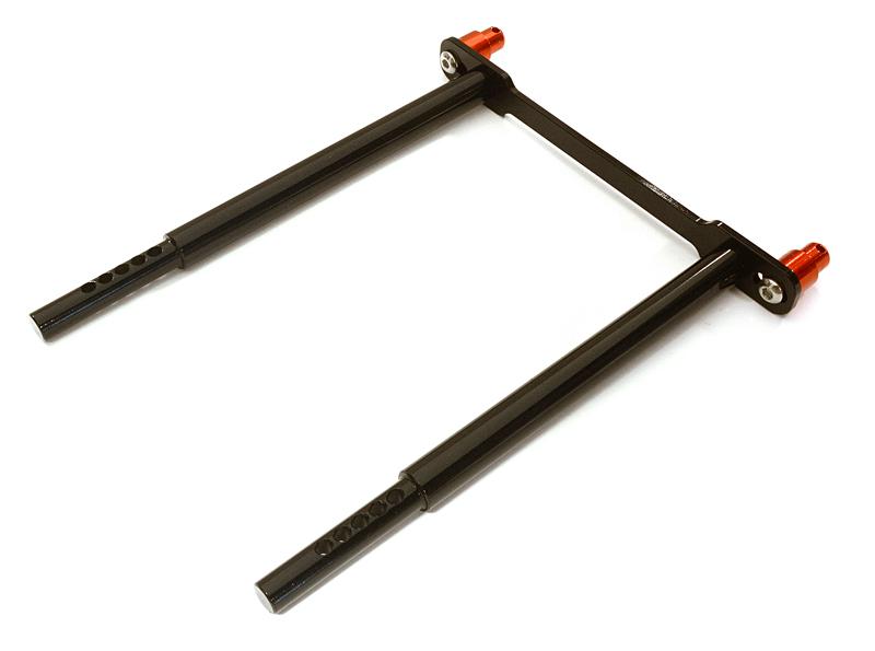 C28066BLACK Alloy 6mm Size Body Posts 71mm Apart, 90mm Across Mounting Holes & 127mm Tall - Image 1
