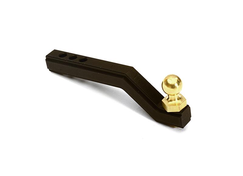 C28068BLACK Billet Machined Rear Bumper Receiving Hitch w/ Ball Mount for Traxxas TRX-4 - Image 1