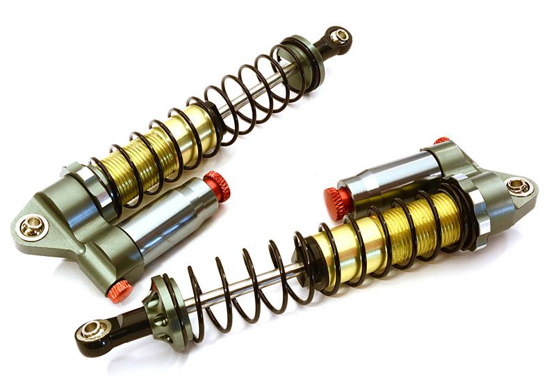 C28070GUN Rebound Adj Piggyback Shock (2) for Axial 1/10 & Off-Road Scale Crawler(L=104mm) - Image 1