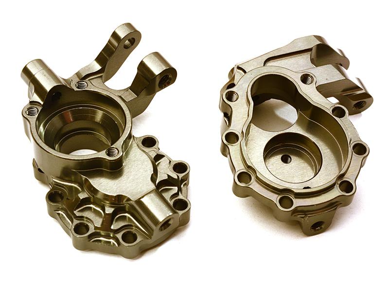 C28086GUN Machined Alloy Front Inner Portal Drive Housings for Traxxas TRX-4 Crawler - Image 1