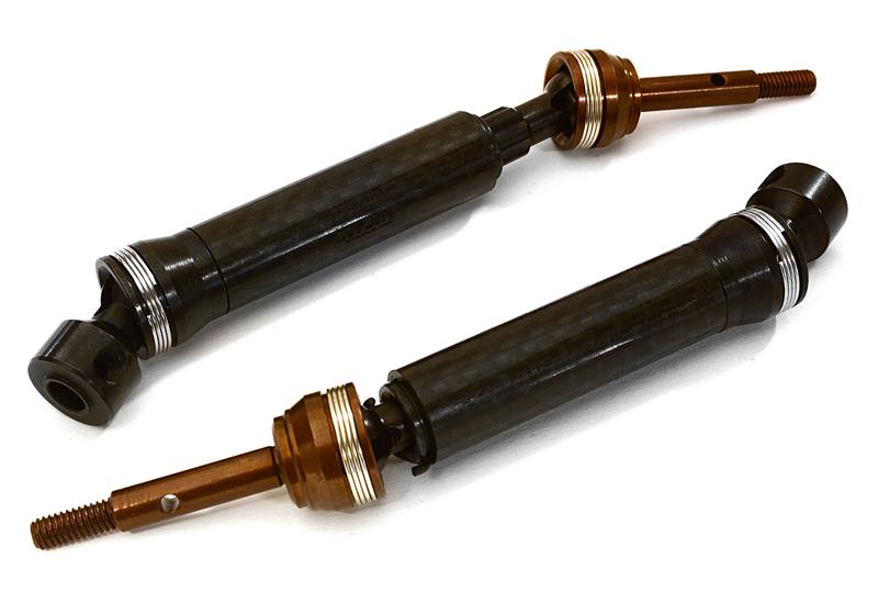C28124CARBON XHD Steel Rear Universal Drive Shaft (2) for Traxxas 1/10 Slash & Stampede 4X4 - Image 1