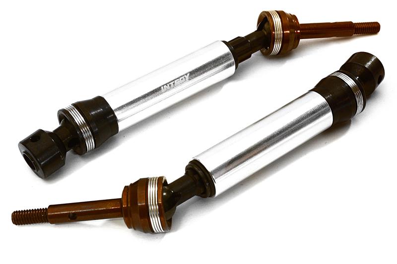 C28124SILVER XHD Steel Rear Universal Drive Shaft (2) for Traxxas 1/10 Slash & Stampede 4X4 - Image 1
