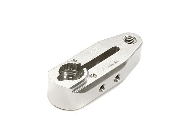 C28141SILVER Billet Machined Alloy Servo Horn 24T for Hitec Type Servo (r=20mm) - Image 1