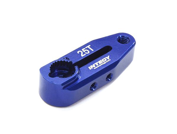 C28142BLUE Billet Machined Alloy Servo Horn 25T for Futaba Type Servo (r=20mm) - Image 1