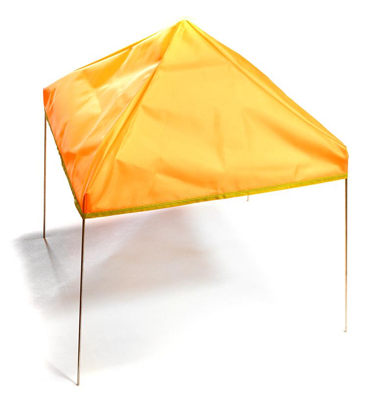 C28151ORANGE Realistic Pop Up 15x15 Inch Canopy Tent for 1/10 Scale Crawler Truck - Image 1